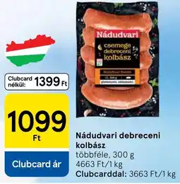 Tesco Nádudvari debreceni kolbász ajánlat