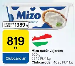 Tesco Mizo natúr vajkrém ajánlat