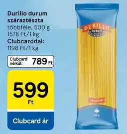 Tesco Durillo durum száraztészta ajánlat
