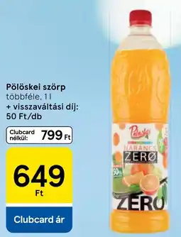 Tesco Pölöskei szörp ajánlat