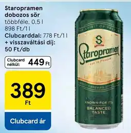Tesco Staropramen dobozos sör ajánlat