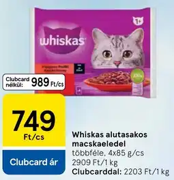 Tesco Whiskas alutasakos macskaeledel ajánlat