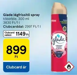 Tesco Glade légfrissítő spray ajánlat