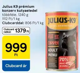 Tesco Julius K9 prémium konzerv kutyaeledel ajánlat