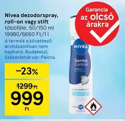 Tesco Nivea dezodorspray, roll-on, stift ajánlat