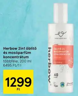 Tesco Herbow 2in1 öblítő és mosóparfüm koncentrátum ajánlat