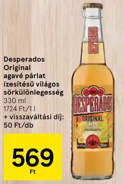 Tesco Desperados Original agavé párlat ízesítésű világos sörkülönlegesség ajánlat