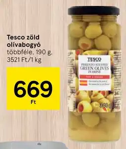 Tesco Tesco zöld olívabogyó ajánlat