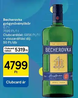 Tesco Becherovka gyógynövénylikőr ajánlat