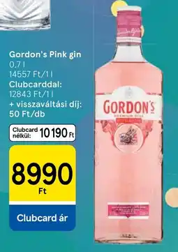 Tesco Gordon's Pink gin ajánlat