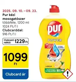 Tesco Pur kézi mosogatószer ajánlat
