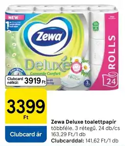 Tesco Zewa Deluxe toalettpapír ajánlat