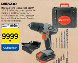 Tesco Daewoo fúró-csavarozó szett ajánlat