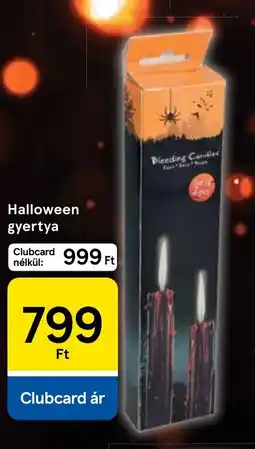 Tesco Halloween gyertya ajánlat