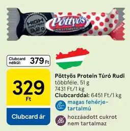Tesco Pöttyös Protein Túró Rudi ajánlat