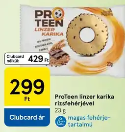 Tesco ProTeen linzer karika rizsfehérjével ajánlat