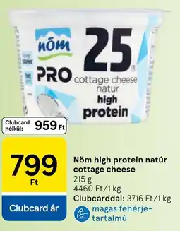 Tesco Nöm high protein natúr cottage cheese ajánlat