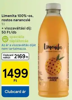 Tesco Limenita 100%-os, rostos narancslé ajánlat