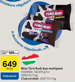 Tesco Mizo Túró Rudi duo multipack ajánlat