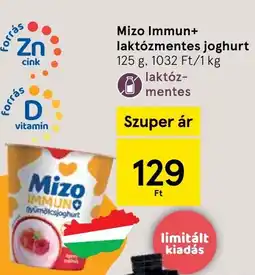 Tesco Mizo Immun+ laktózmentes joghurt ajánlat