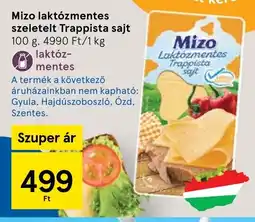 Tesco Mizo laktózmentes szeletelt Trappista sajt ajánlat