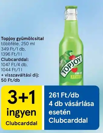 Tesco Topjoy gyümölcsital ajánlat