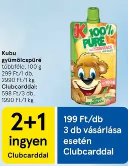 Tesco Kubu gyümölcspüré ajánlat
