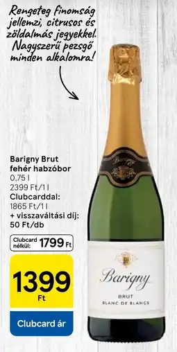 Tesco Barigny Brut fehér habzóbor ajánlat