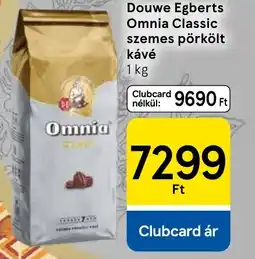 Tesco Douwe Egberts Omnia Classic szemes pörkölt kávé ajánlat