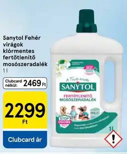 Tesco Sanytol Fehér virágok klórmentes fertőtlenítő mosószeradalék ajánlat