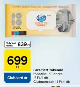 Tesco Lara tisztítókendő ajánlat