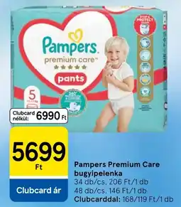 Tesco Pampers Premium Care bugyipelenka ajánlat