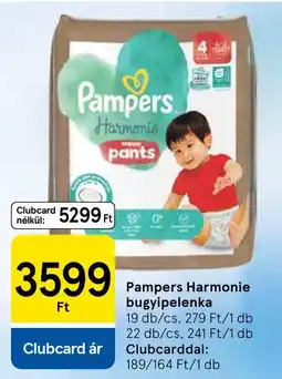 Tesco Pampers Harmonie bugyipelenka ajánlat
