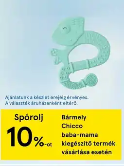 Tesco Bármely Chicco baba-mama kiegészítő termék vásárlása esetén ajánlat