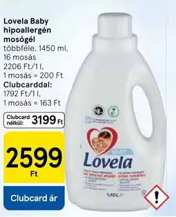 Tesco Lovela Baby hipoallergén mosógél ajánlat