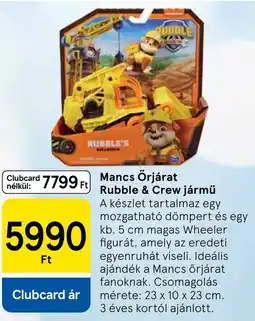 Tesco Mancs Őrjárat Rubble & Crew jármű ajánlat