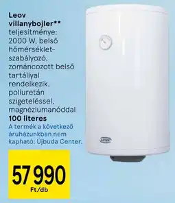 Tesco Leov villanybojler ajánlat