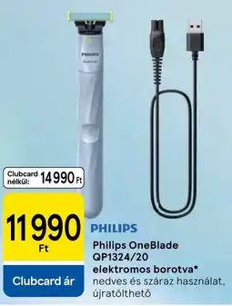 Tesco Philips OneBlade QP1324/20 elektromos borotva ajánlat