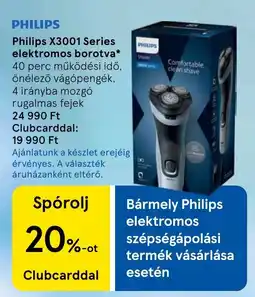 Tesco Philips X3001 Series elektromos borotva ajánlat