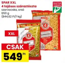 Spar SPAR XXL 4 tojásos száraztészta ajánlat