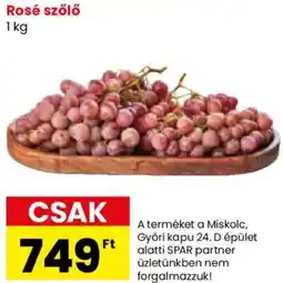 Spar Rosé szőlő ajánlat
