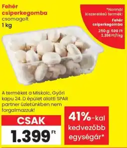 Spar Fehér csiperkegomba ajánlat
