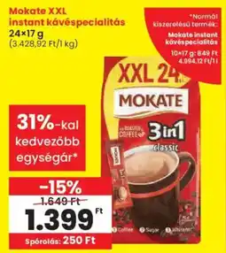 Spar Mokate XXL instant kávéspecialitás ajánlat