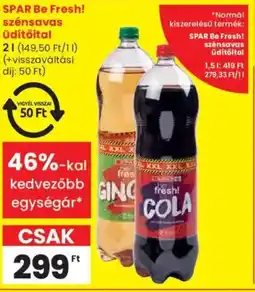 Spar SPAR Be Fresh! szénsavas üdítőital ajánlat
