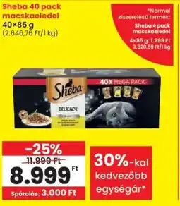 Spar Sheba 40 pack macskaeledel ajánlat