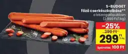 Spar S-BUDGET főző cserkészkolbász ajánlat