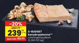 Spar S-BUDGET kenyérszalonna ajánlat