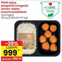 Spar SPAR enjoy. jalapeñós húsgolyó almás-sajtos kukoricasalátával ajánlat