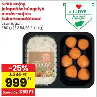 Spar SPAR enjoy. jalapeñós húsgolyó almás-sajtos kukoricasalátával ajánlat