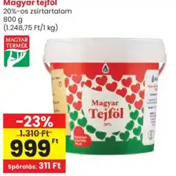 Spar Magyar tejföl ajánlat